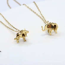 Cute little lion elephant little animal building blocks charm gold plated pendants for necklaces
